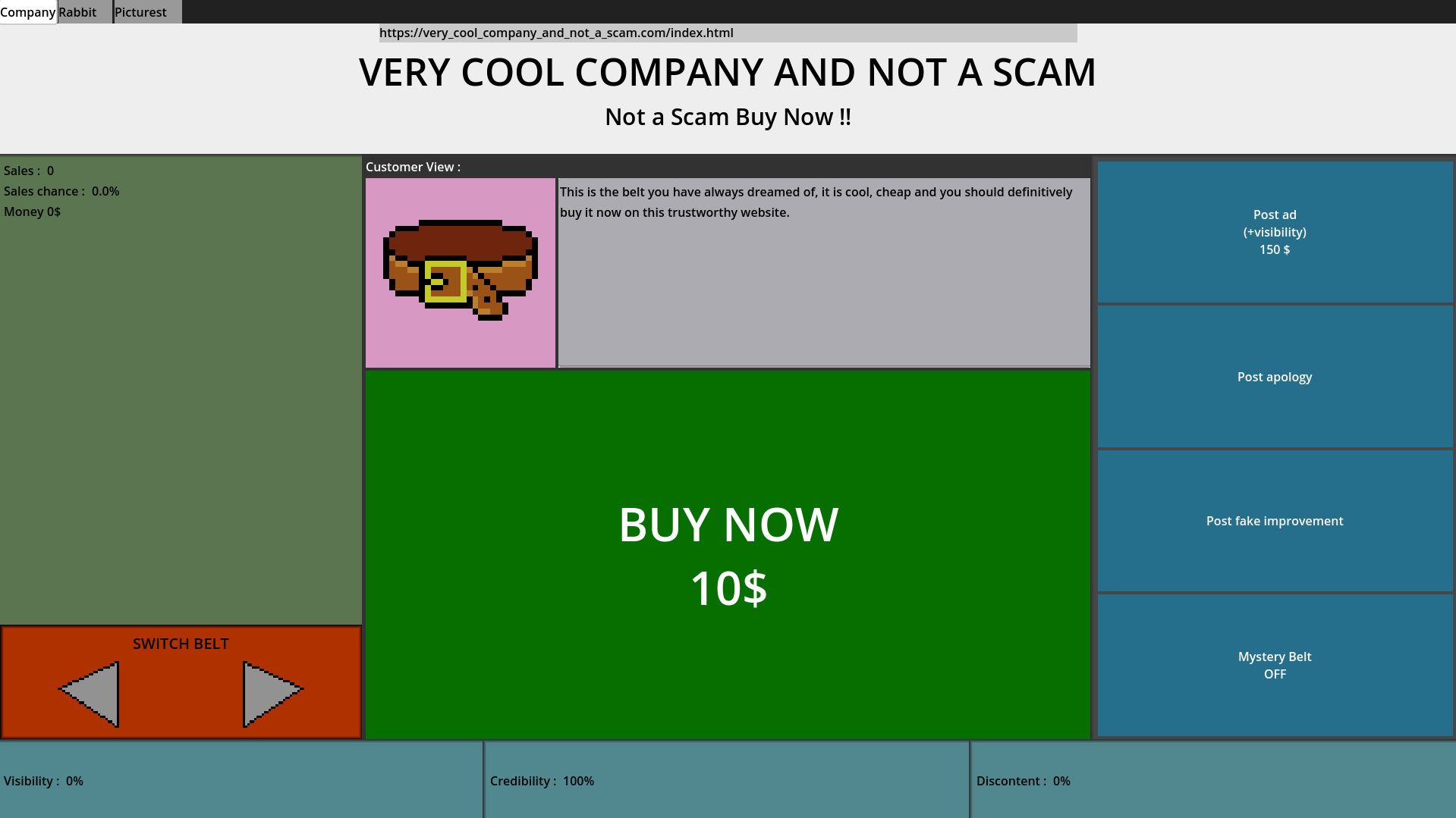 Cover image for The Great Belt Scam (W.I.P)