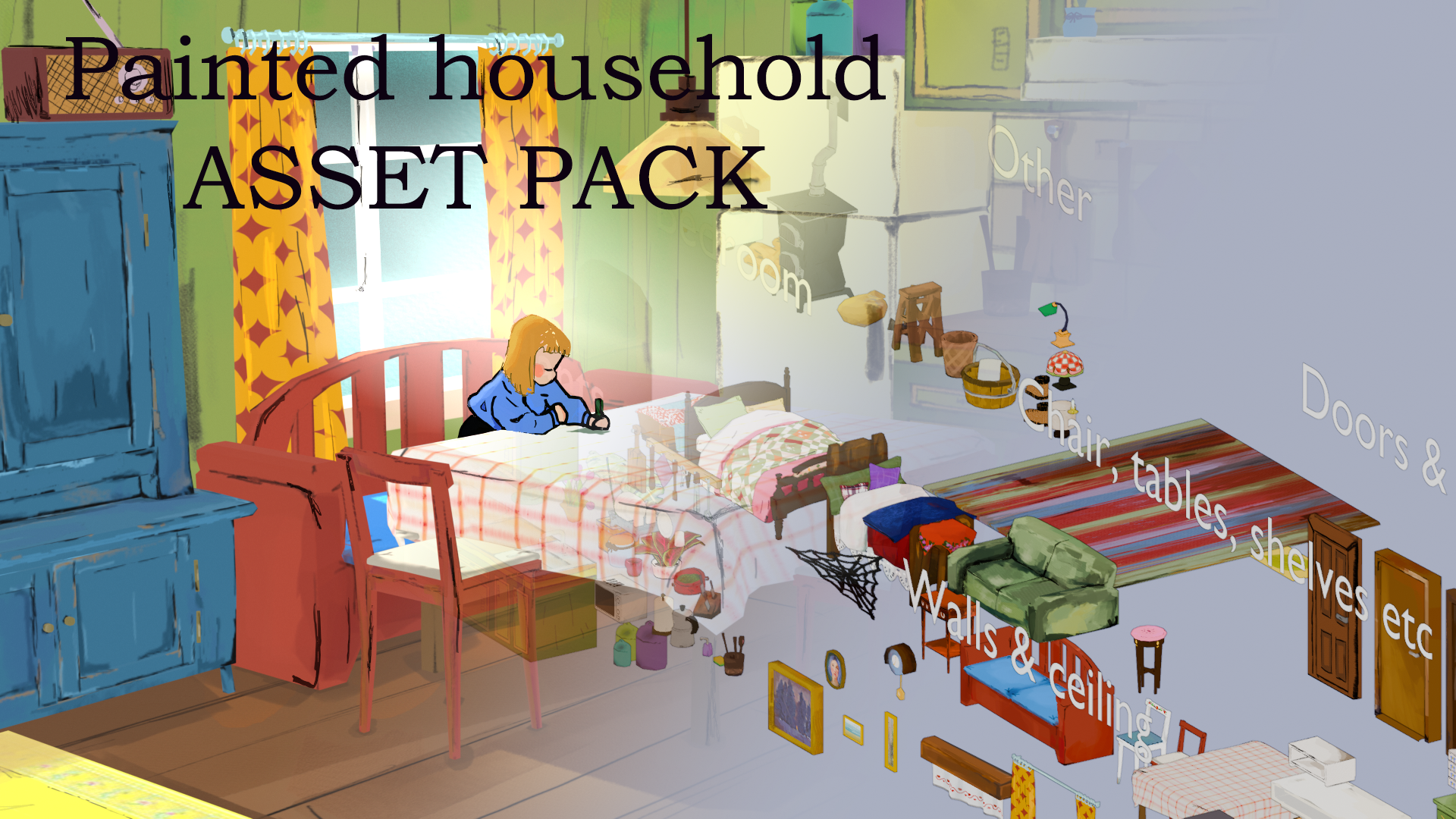 Painted household asset pack
