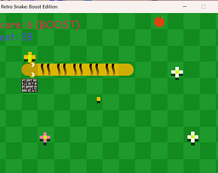 Retro boost Snake game screenshot