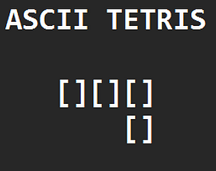ASCII TETRIS game screenshot