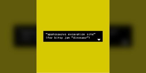 Cover image for "apatosaurus excavation site"