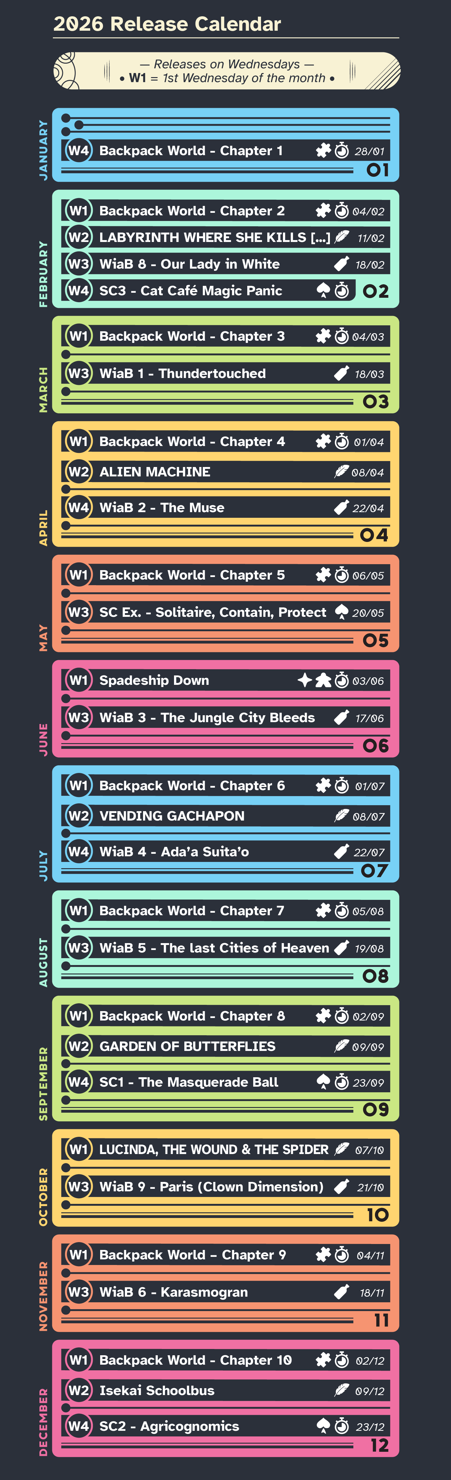 2026 Release Calendar