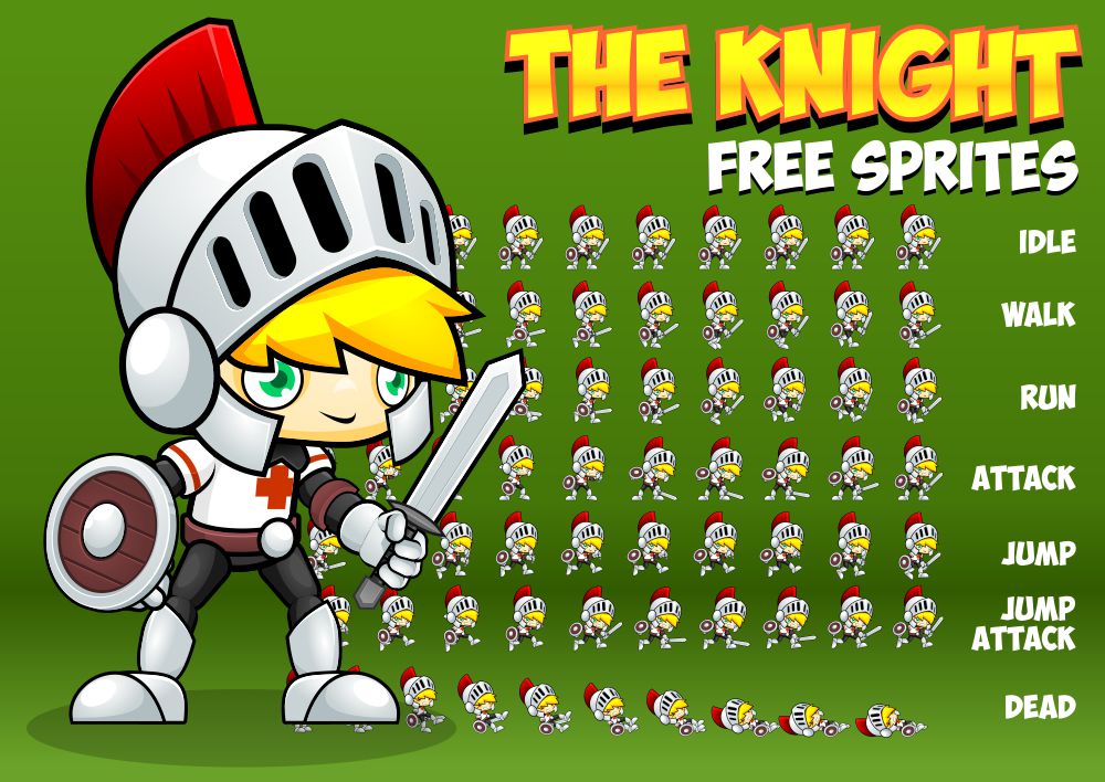 The Knight - Free Sprites by pzUH