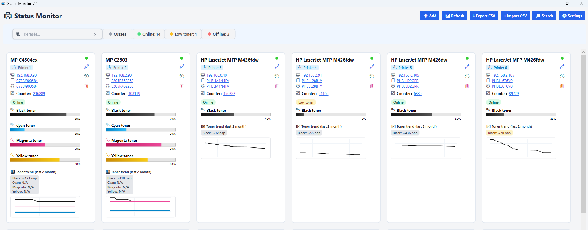 Printer Status Monitor
