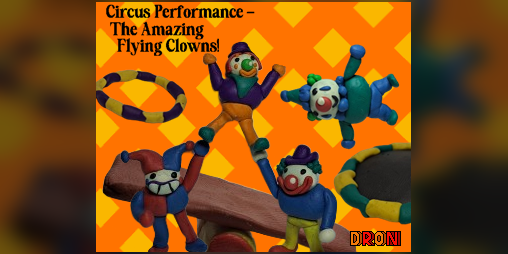 Cover image for Circus Performance - The Amazing Flying Clowns!
