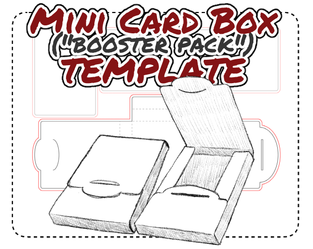Mini Card Box Template by BlueCorvid Mini Card Box Template by BlueCorvid