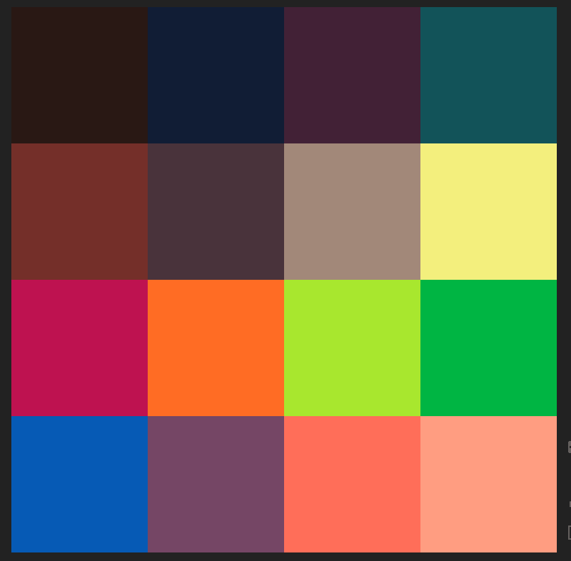 Квадрат цвета. Pico 8 Palette. Pico-8 Color Palette. Цвета в квадратах. Цветная палитра квадратная.