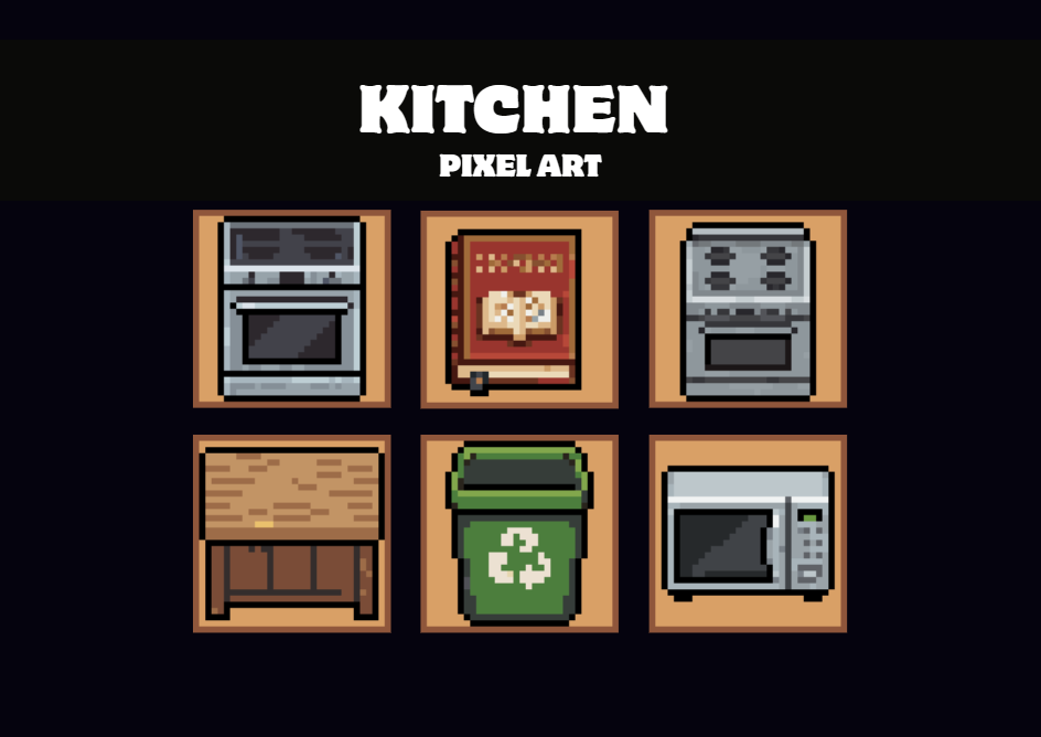 Comments - Cozy Kitchen Icons Pixel Art by Pixel-Banner