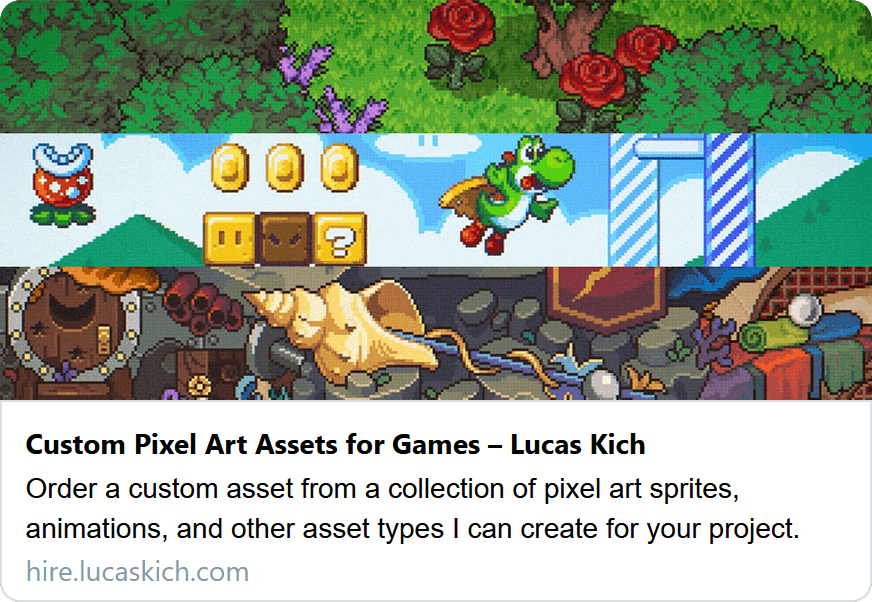 Custom Pixel Art Assets for Games – Lucas Kich