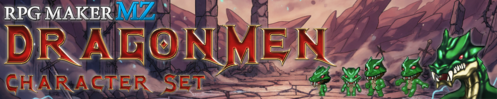 Free RPGMakerMZ DragonMen Character Set by GalacticGod