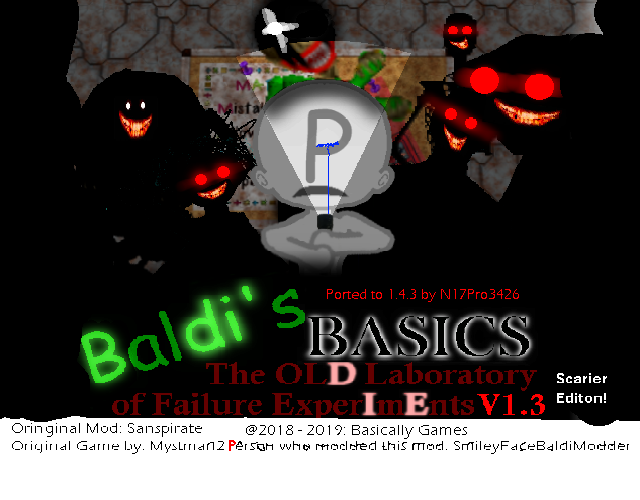 Cover image for Baldi's Basics The Old Laboratory Scarier Edition 1.4.3 Port