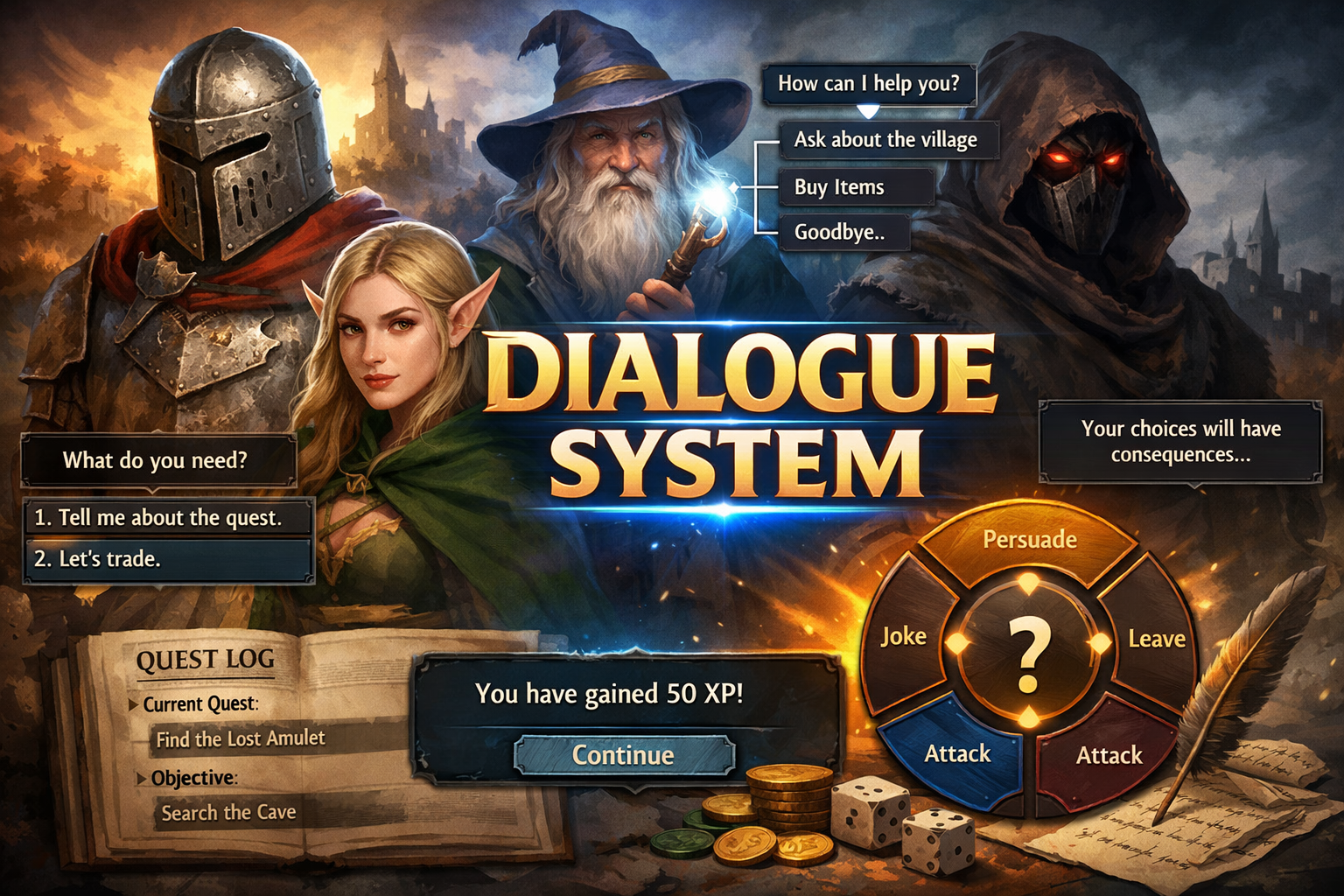Universal Dialogue System For Unity