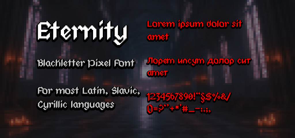Gothic Pixel Font - Eternity