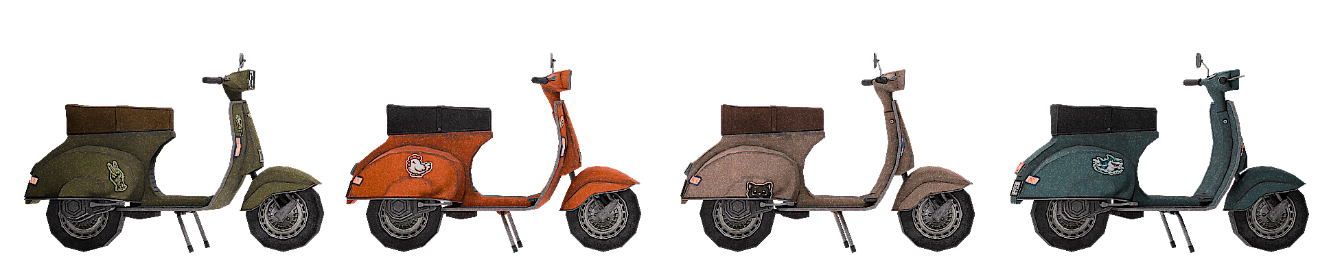 PSX Style Retro Scooter