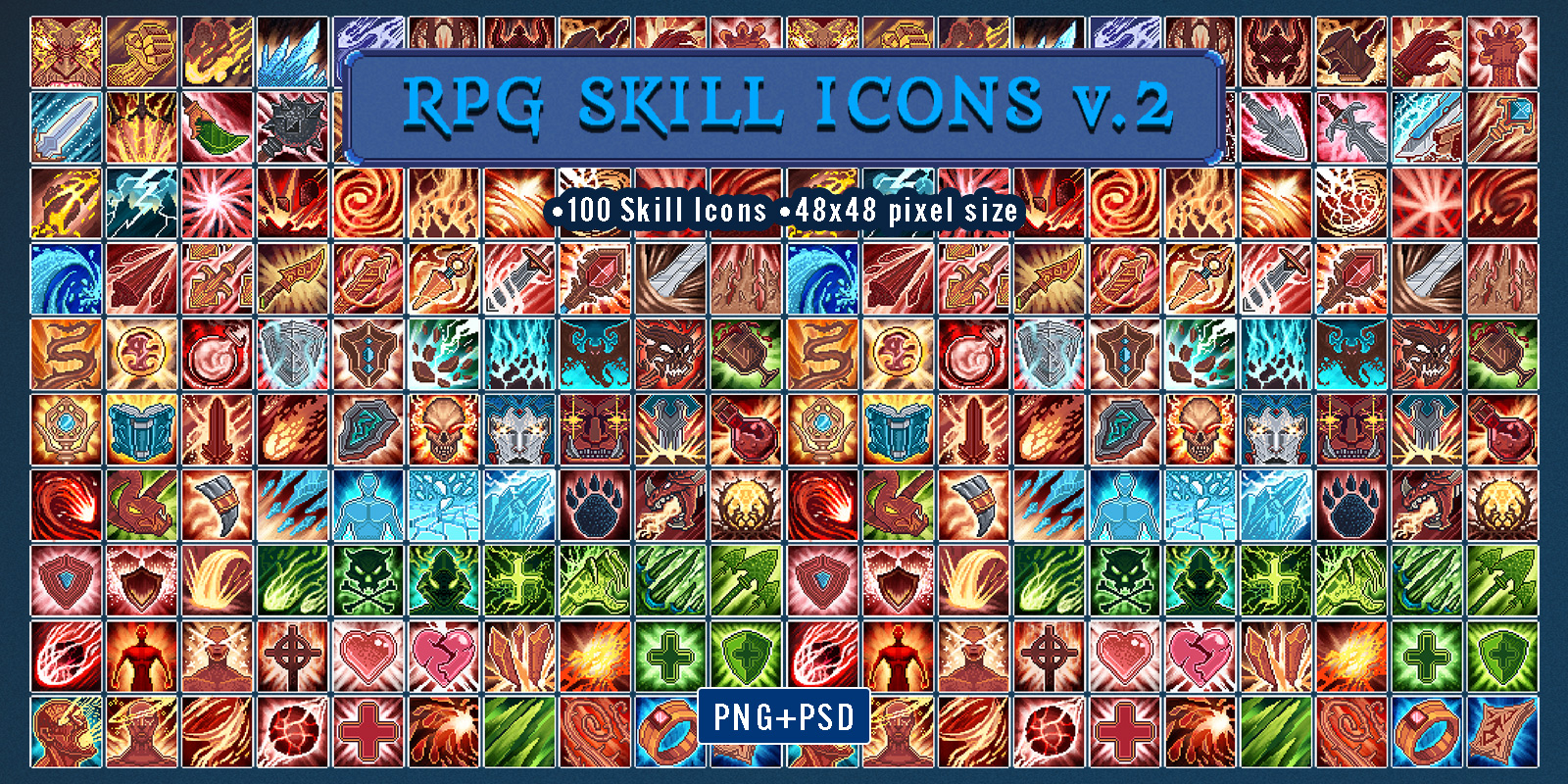 RPG Skill Icons v.2 by Erkmen Artworks
