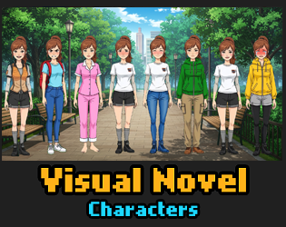 Visual Novel Characters by gurigraphics