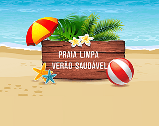 Praia limpa, verao saudavel