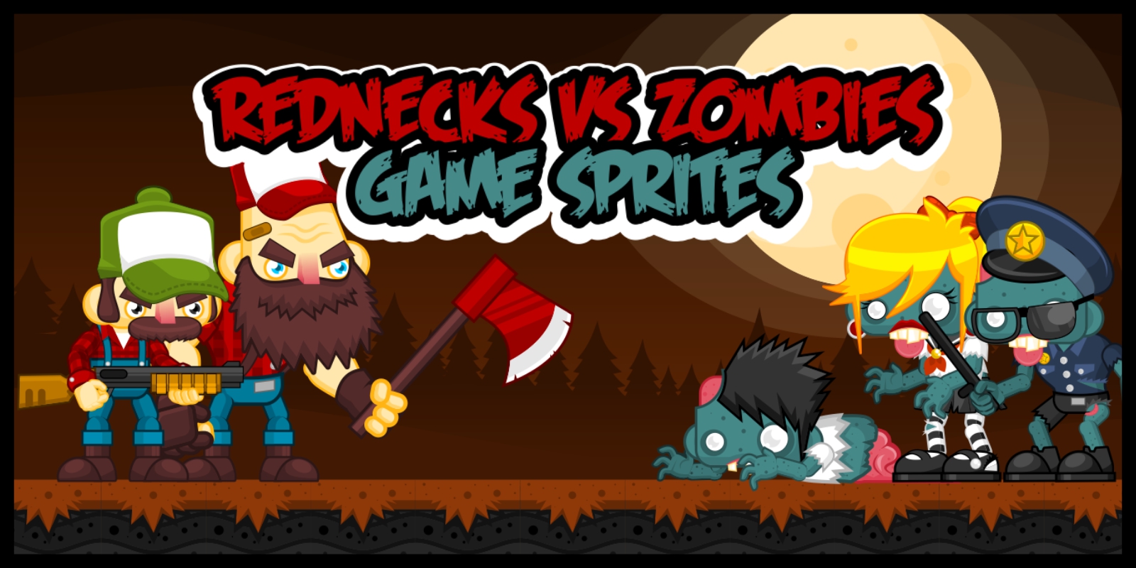 Redneck vs Zombies - Game Sprites