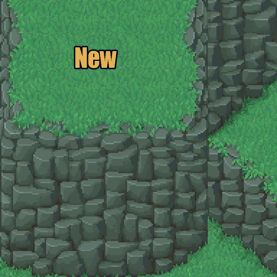 Rpg Tilesets Rocks Further rock wall improvements - Winlu Fantasy Tileset - Exterior by WinLu