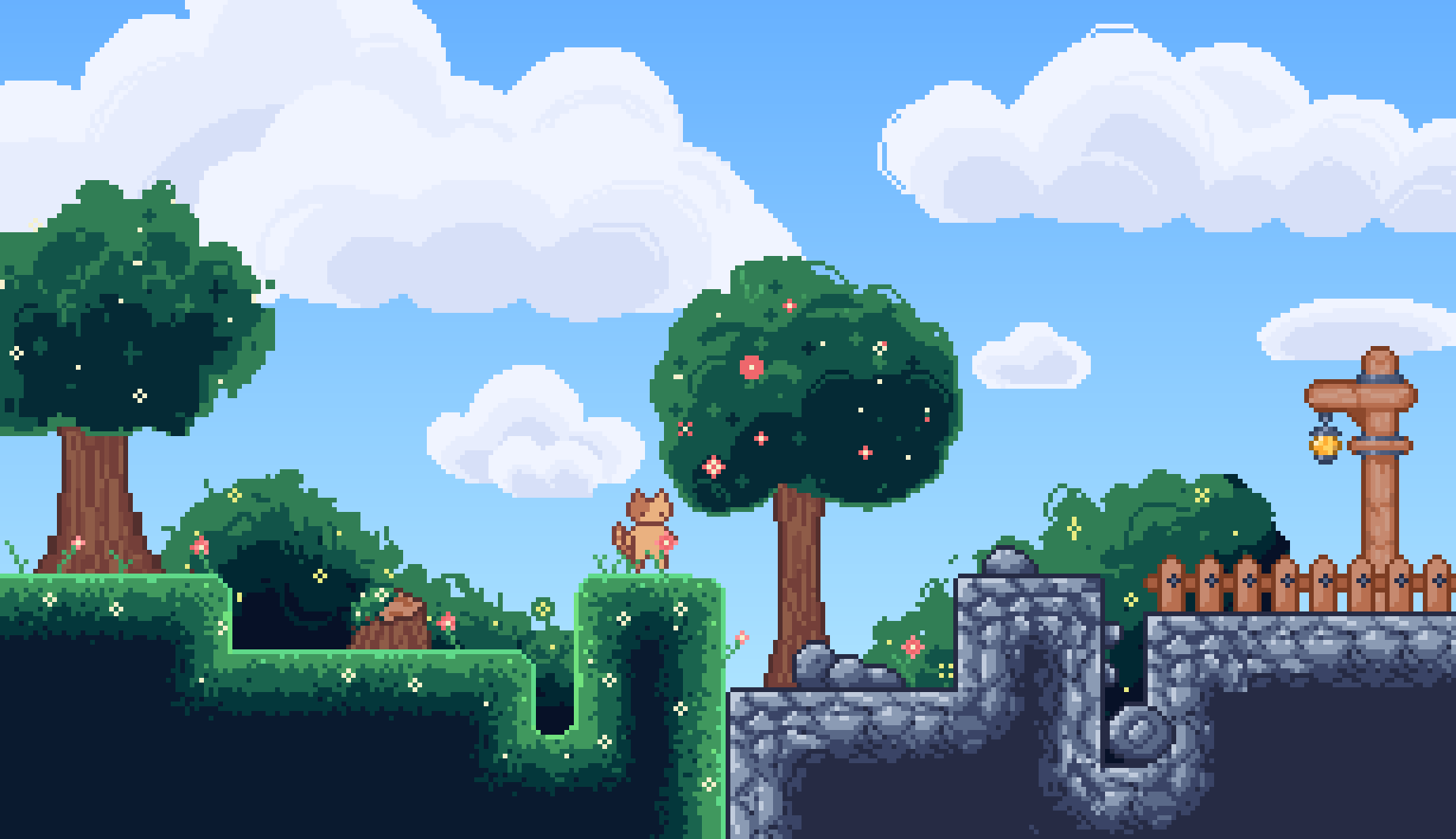 Basic Plataformer Pixelart- Asset Pack [8x8] by Min