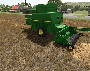 fs 25  John Deere 7721 pull type combine