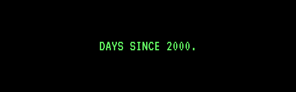 Day's since 2000