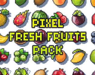 Added eighty fruit, nuts, and seeds to my free pixel art asset pack on  itch.io. Link in comments. : r/gameassets