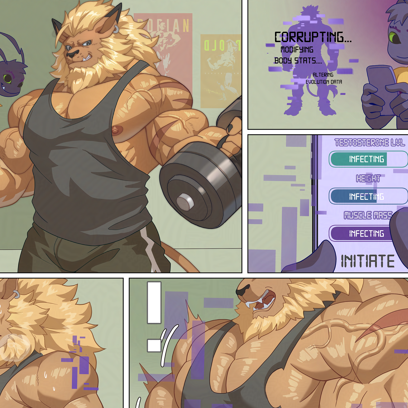 Cover image for Leomon Corrupted Muscle Growth comic