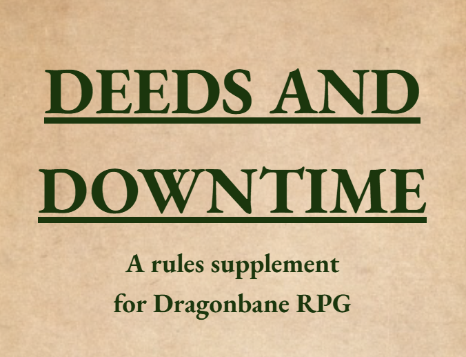 Cover image for Deeds and Downtime