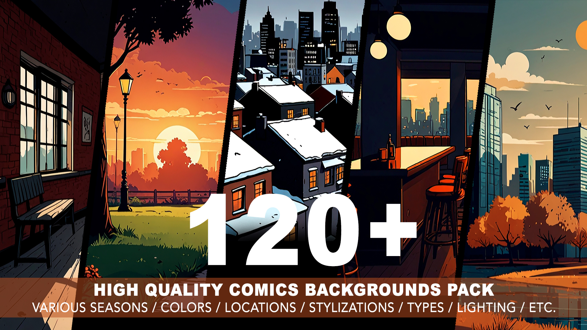 120+ COMICS BACKGROUNDS