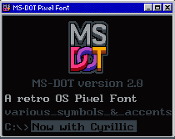 [MS-DOT] Pixel Art Font by BSL