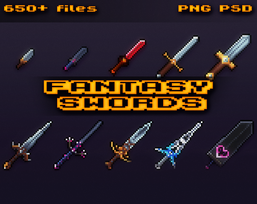 RPG Weapons: Swords Collection [32x32] 600+ Variations by Square112