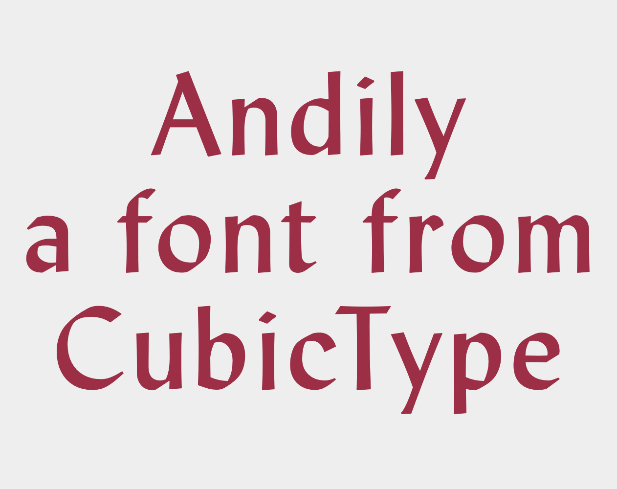 Andily Font by David Jones (CubicType)