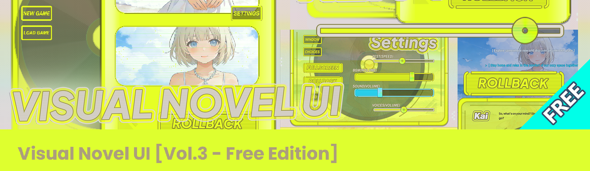 Visual Novel UI [Vol.3 - Free Edition]