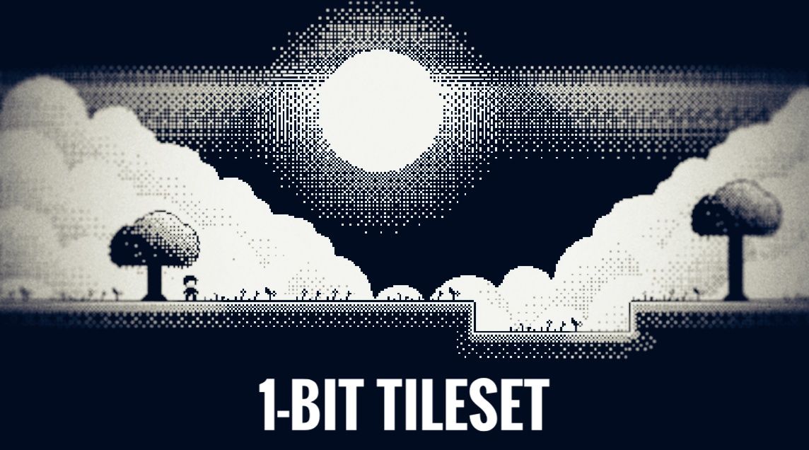 1-Bit Platformer Environment Tileset – Complete Game Asset Pack by MORDA