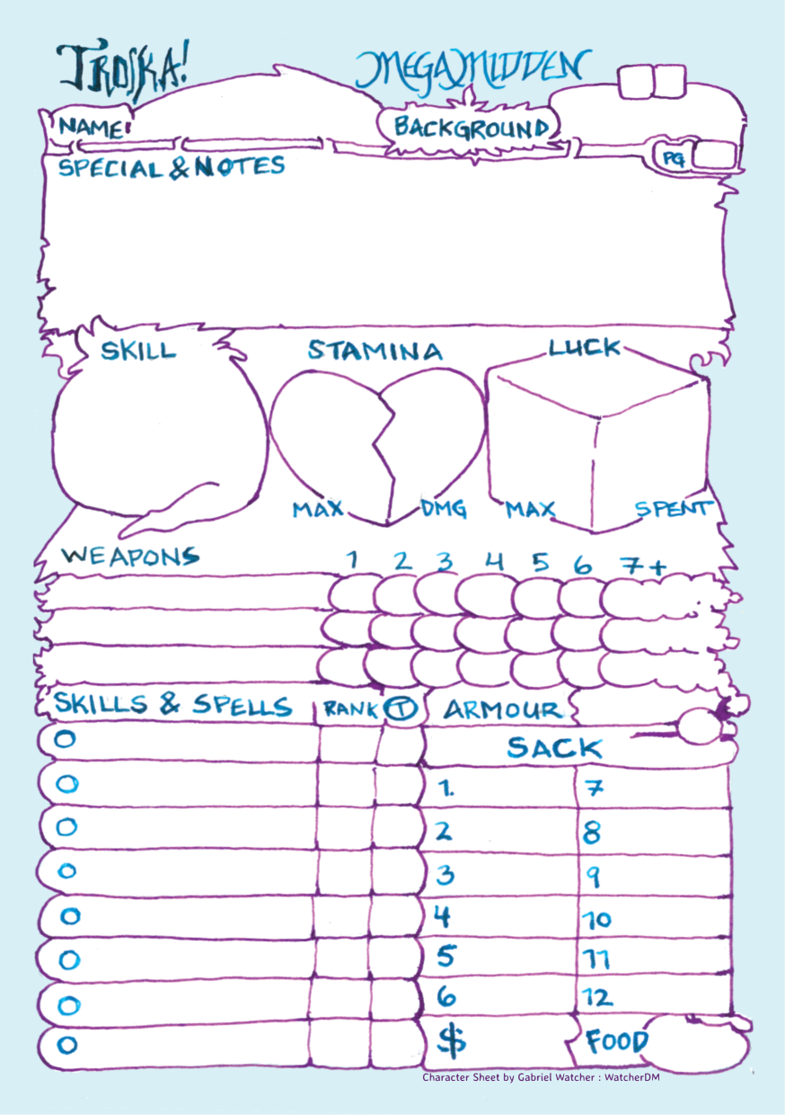Cover image for Troika! Character Sheet