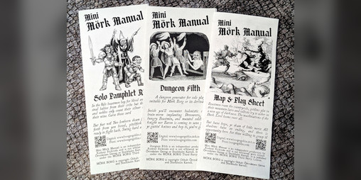 Cover image for Mini Mörk Manual, a solo rpg in a pamphlet