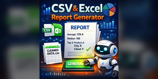 Cover image for CSV & Excel Report Generator