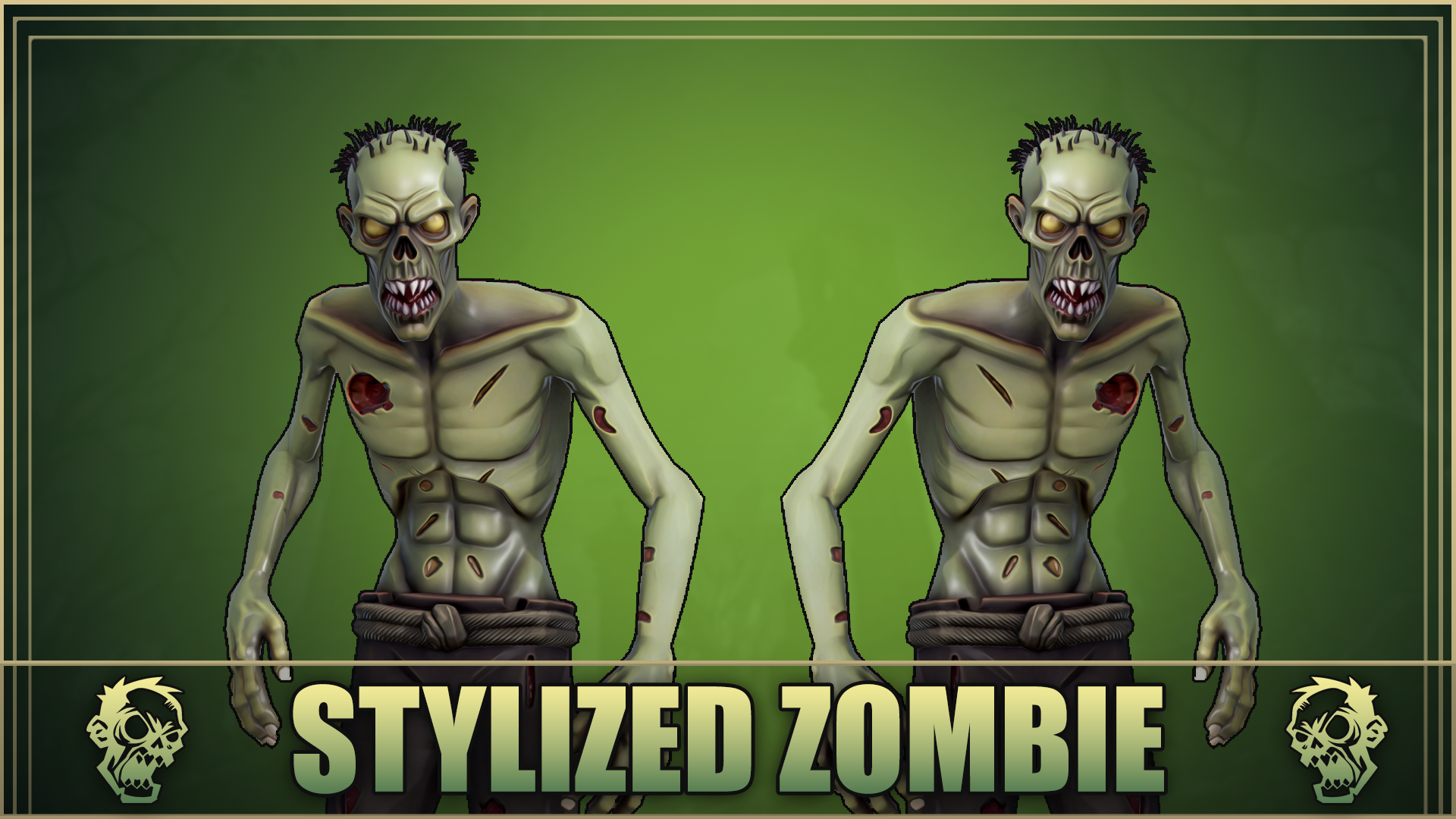 Free Stylized Dark Fantasy Zombie by Hotstrike Studio