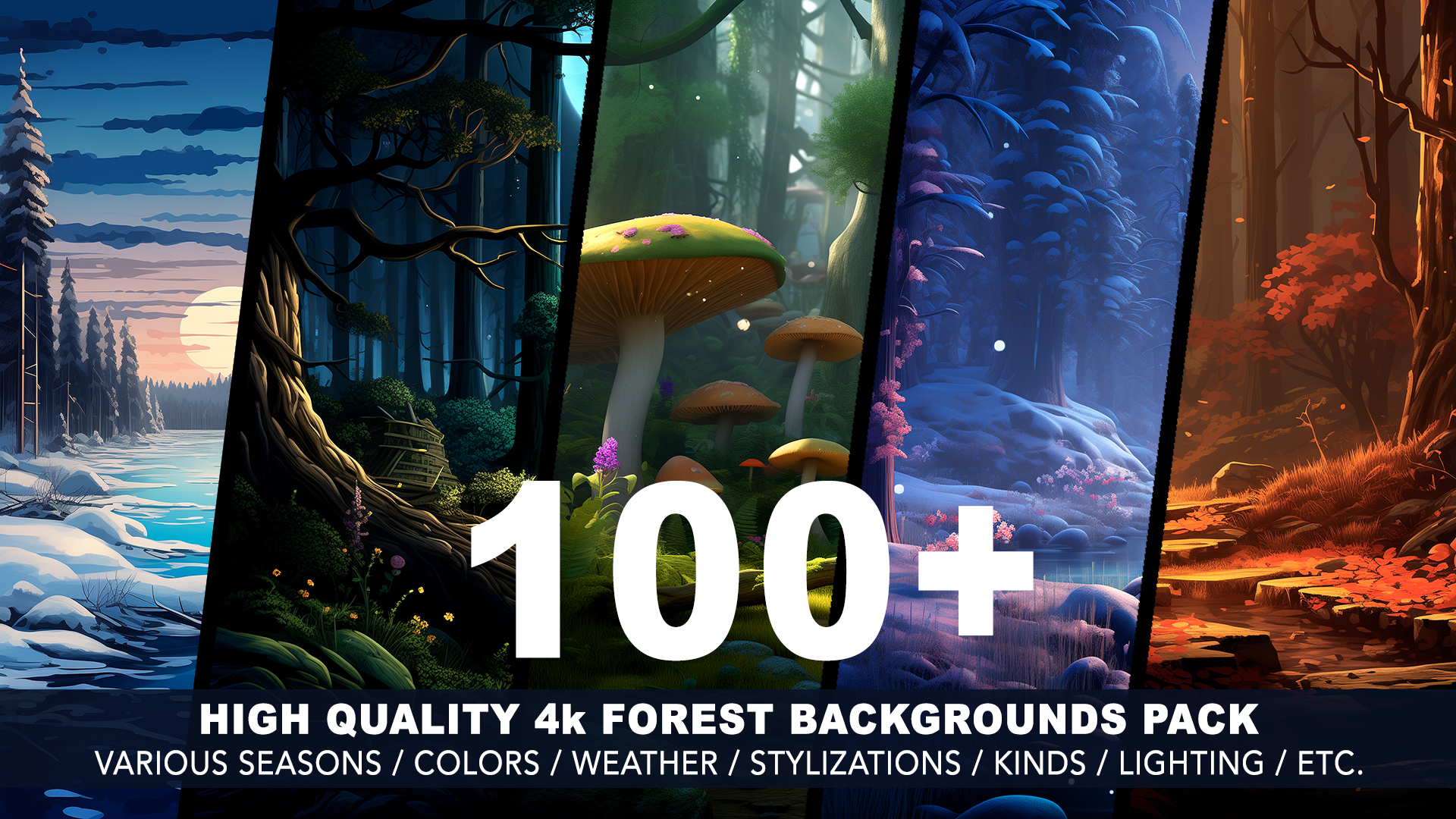 100+ FOREST 4K BACKGROUNDS