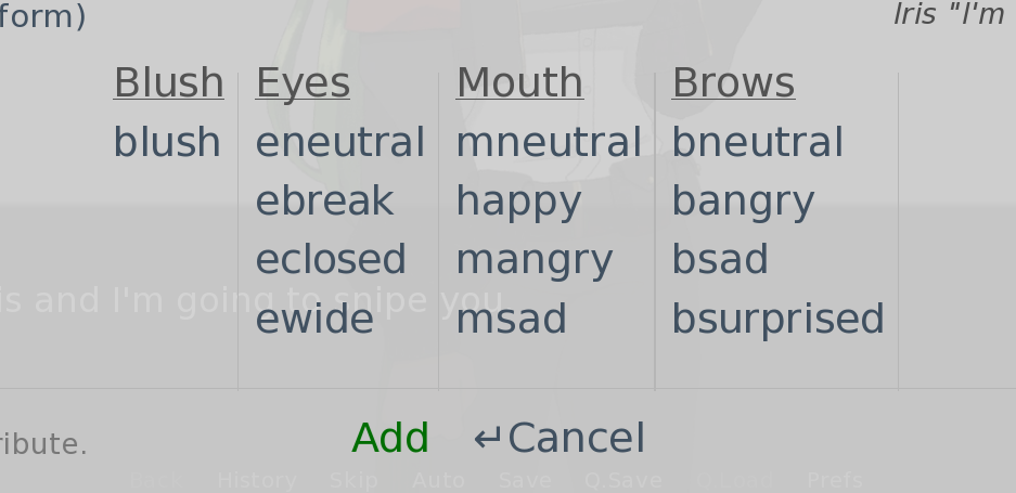 Organised attributes in the interactive director