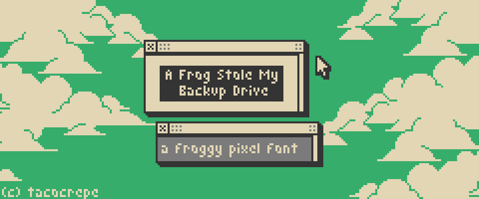 [Font] A Frog Stole My Backup Drive