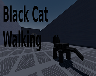 Black Cat Walking