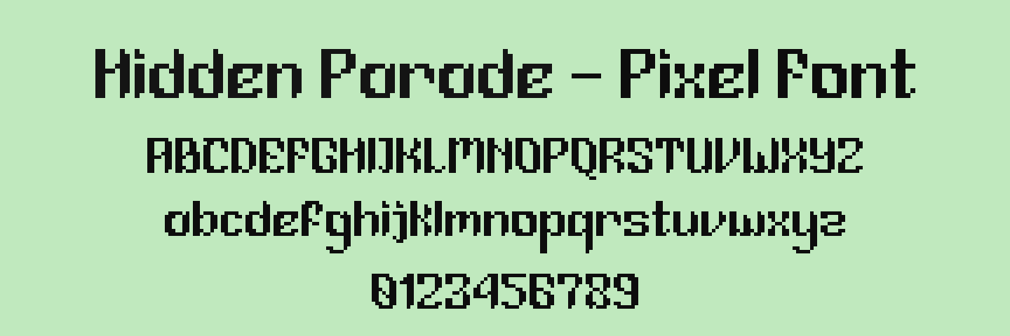 Pixel Font - Hidden Parade