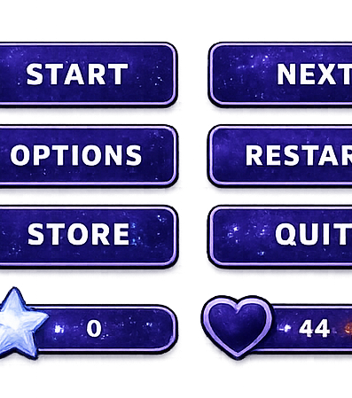 Sci-Fi Space UI Button Pack by sansyg