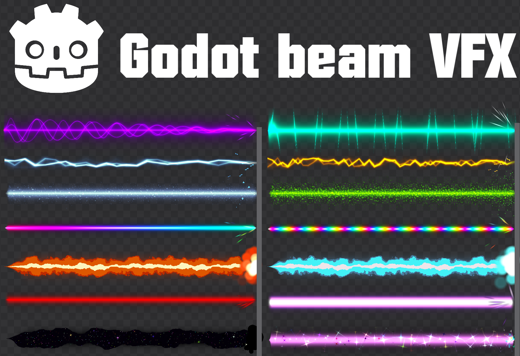 Laser Beams VFX: Standard & Pixel Art