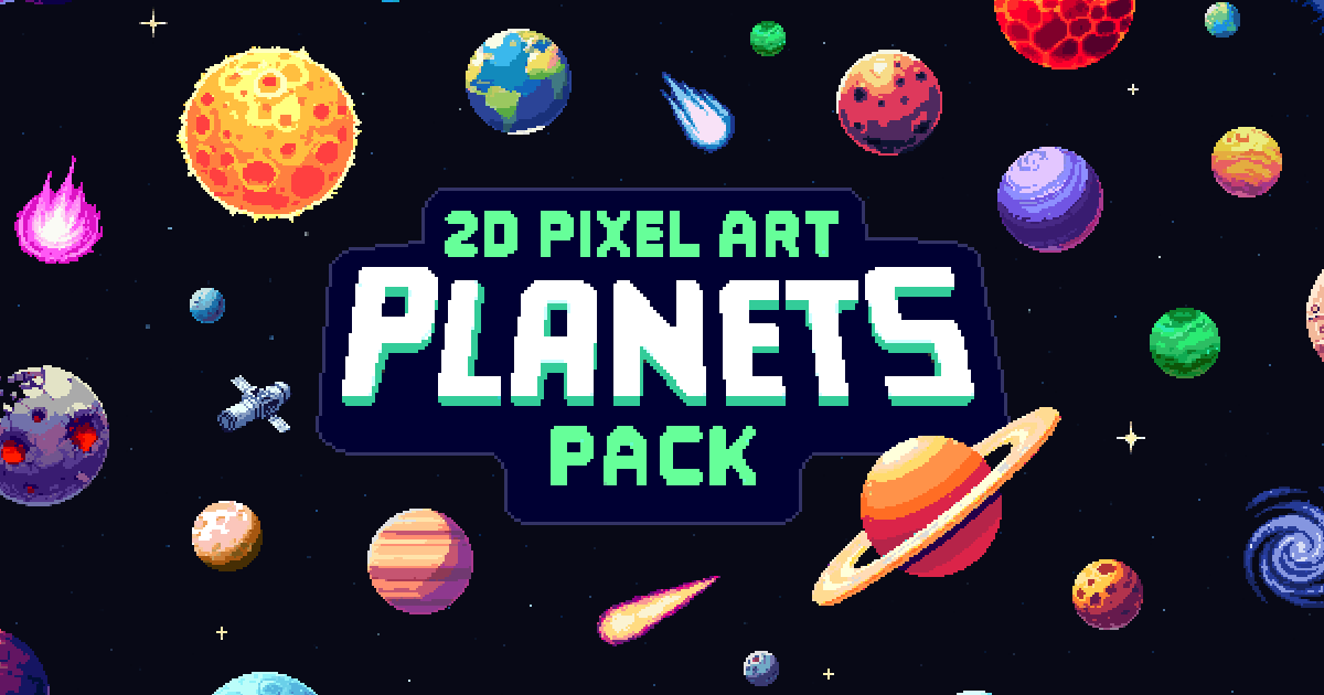 2D Pixel Art Planets Pack by Arludus