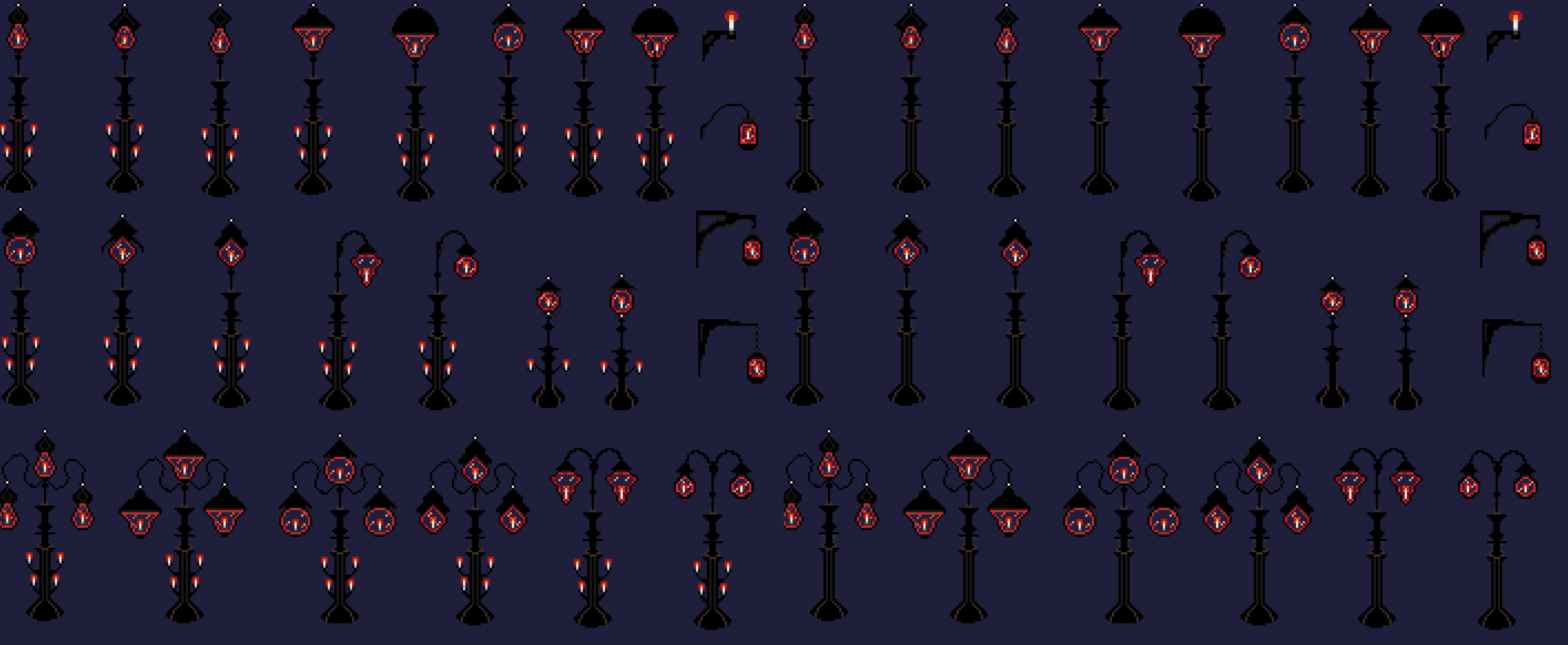 Candle lamp street light animation