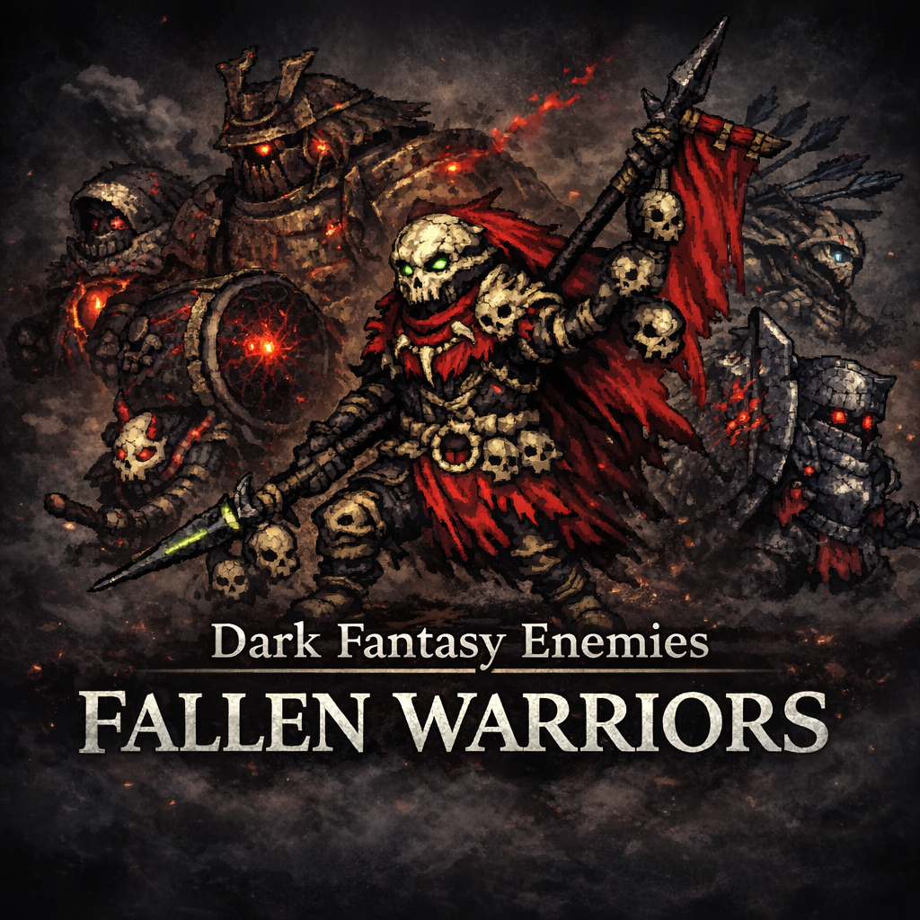 Japanese Dark Fantasy Enemies – Fallen Warriors by Megentarou