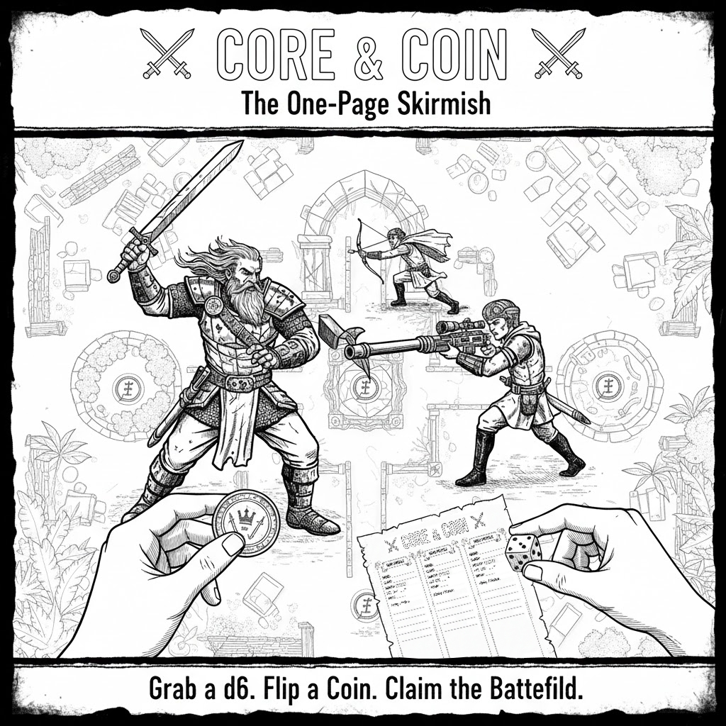 Cover image for CORE & COIN: The One-Page Skirmish